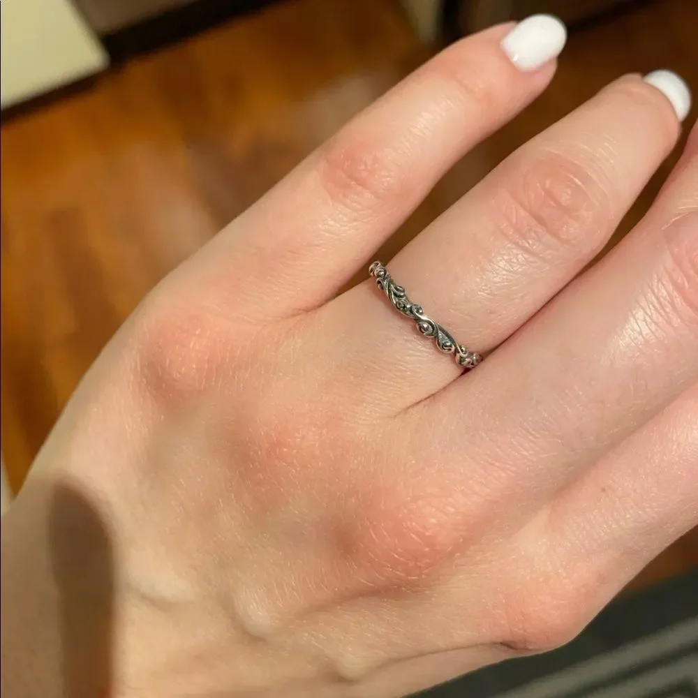 925 Sterling Silver Vintage Stackable Classic Ring size 6, 7 - Picture 4 of 4